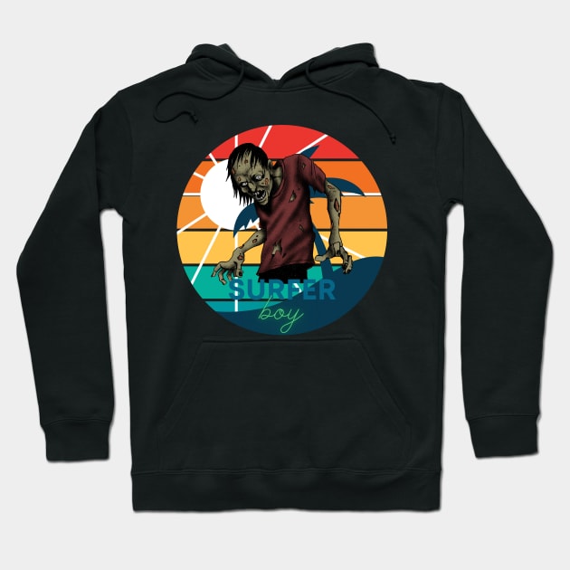 The zombie surfer boy Hoodie by AshArtNdesign